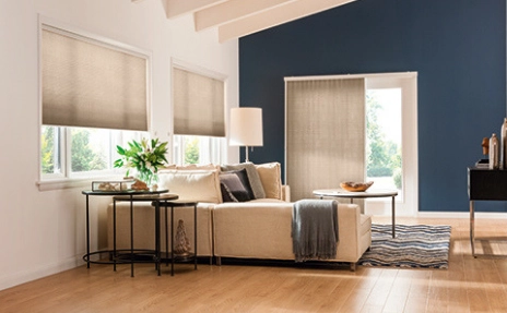 Graber Window Treatments Blue Wall